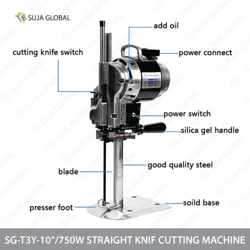 SG-T3Y-10"/750W Cloth Cutting Machine 10 Inch | Straight Knife Fabric Cutter Price in BD 2024 | SUJA GLOBAL - Image 8