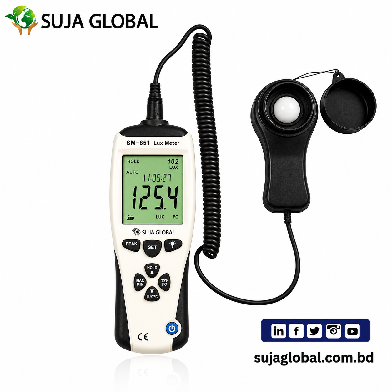 SM-851 Lux Meter | The Illumination Detector | Light Meter Latest Price in BD | SUJA GLOBAL - Image 2