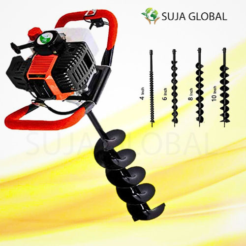 VEVOR 43cc Gas Powered Post Hole Digger With 8-Inch Auger – 1250W Earth Auger