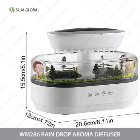 Experience the tranquility of the WM286 Raindrop Aroma Diffuser — a soothing blend of aromatherapy, humidifier with calming sound effects.