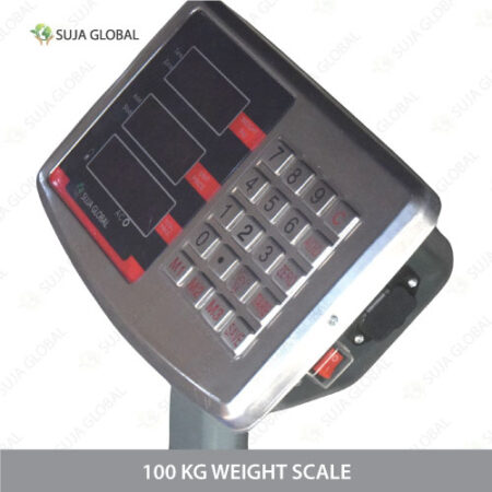 Buy 100 Kg Heavy Duty Digital Platform Weight Scale with MS & SS heavy body, stable wheels, dual display, Perfect for warehouses, and industrial use.