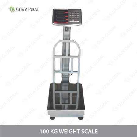 Buy 100 Kg Heavy Duty Digital Platform Weight Scale with MS & SS heavy body, stable wheels, dual display, Perfect for warehouses, and industrial use.