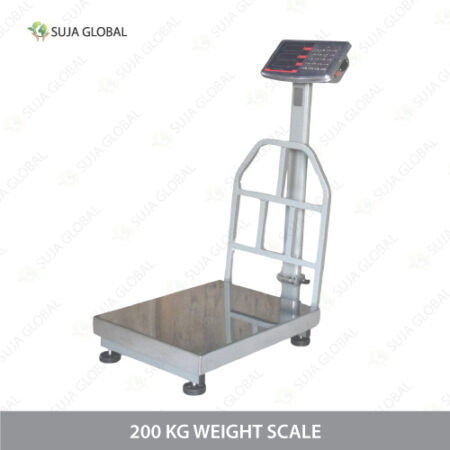 Buy 200 Kg Heavy Duty Digital Platform Weight Scale with MS & SS heavy body, stable wheels, dual display, Perfect for warehouses, and industrial use.