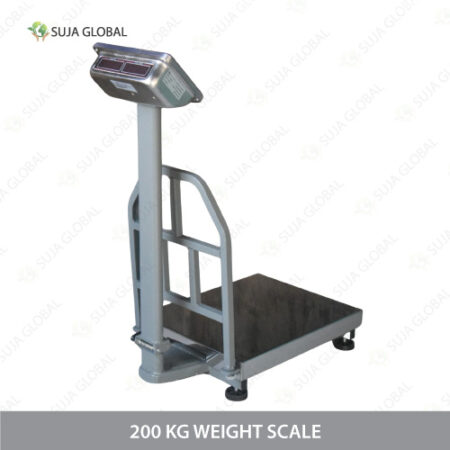 Buy 200 Kg Heavy Duty Digital Platform Weight Scale with MS & SS heavy body, stable wheels, dual display, Perfect for warehouses, and industrial use.