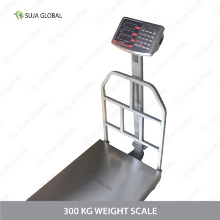 Buy 300 Kg Heavy Duty Digital Platform Weight Scale with MS & SS heavy body, stable wheels, dual display, Perfect for warehouses, and industrial use.