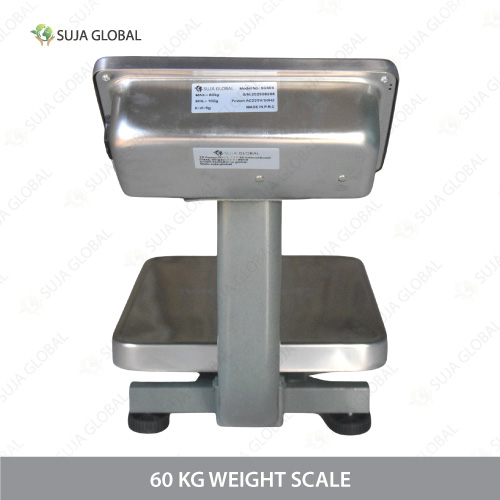 Buy 60 Kg Heavy Duty Digital Platform Weight Scale with MS & SS heavy body, stable wheels, dual display, Perfect for warehouses, and industrial use.