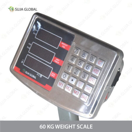 Buy 60 Kg Heavy Duty Digital Platform Weight Scale with MS & SS heavy body, stable wheels, dual display, Perfect for warehouses, and industrial use.